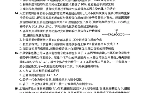 河南省普高联考2023-2024学年高三上学期测评（二）生物(1)_2023年10月_01每日更新_6号_2024届河南省普高联考高三上学期测评（二）