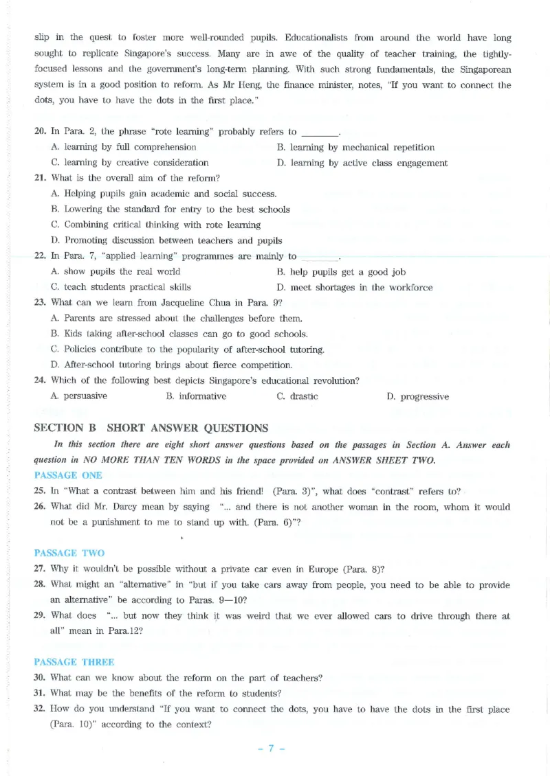 Modeltest2​_2025专四专八真题及备考资料_2009-2024专八真题+备考资料_24专八预测押题卷_专八押题卷7套_第2套预测+解析+听力