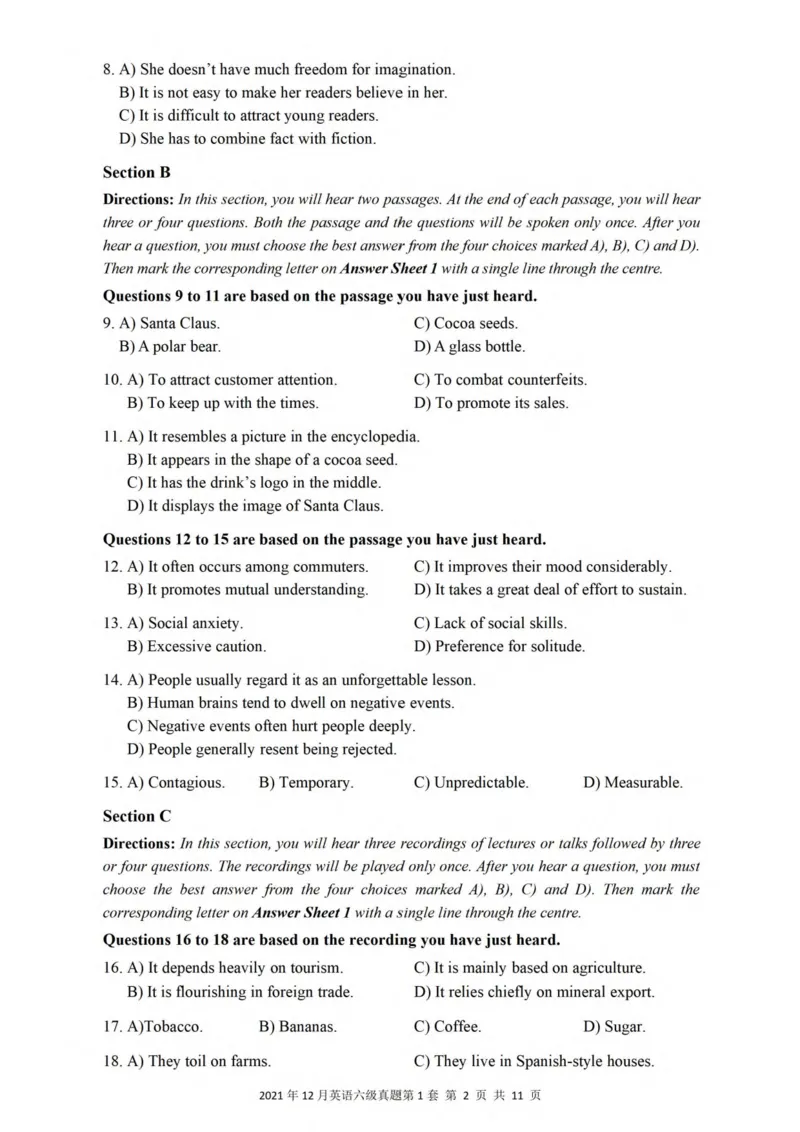 ❤打印版真题2018-2022.06六级真题❤_英语四六级整合_英语四六级真题版本二此版为主此文件夹会持续更新_六级真题_1.六级真题+答案解析+听力音频_2014年-2022年真题解析音频