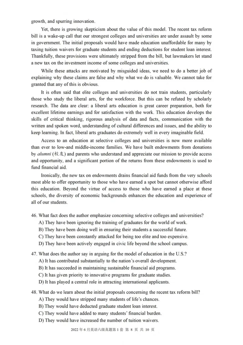 ❤打印版真题2018-2022.06六级真题❤_英语四六级整合_英语四六级真题版本二此版为主此文件夹会持续更新_六级真题_1.六级真题+答案解析+听力音频_2014年-2022年真题解析音频