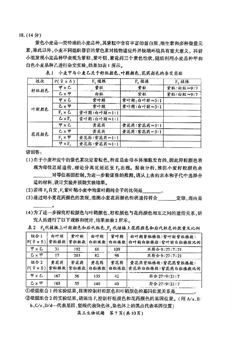 2023届福建省厦门市高三毕业班第二次质量检测丨生物(1)_2024年2月_022月合集_2023届福建省厦门市高三毕业班第二次质量检测全科