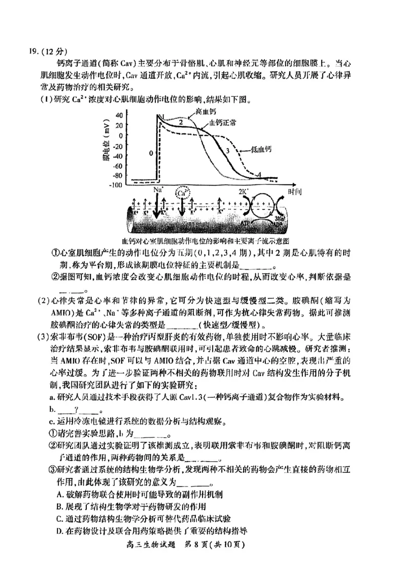 2023届福建省厦门市高三毕业班第二次质量检测丨生物(1)_2024年2月_022月合集_2023届福建省厦门市高三毕业班第二次质量检测全科