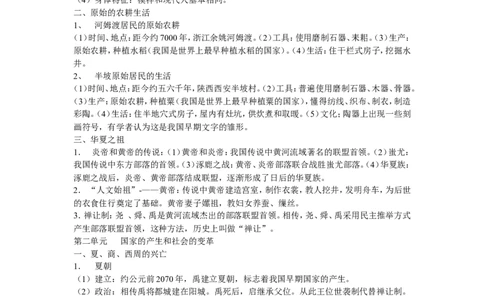 中考历史总复习知识点归纳_赠送小初高学霸笔记等_小初高知识点_小初高知识点_中考历史知识点