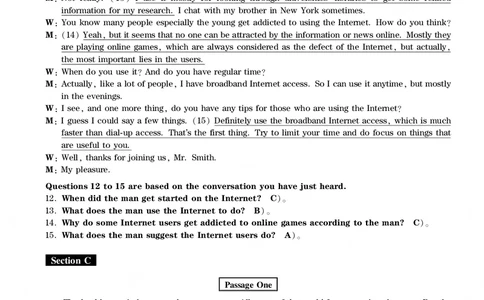 四级通关模拟卷第一套&mdash;答案详解_英语四六级整合_英语四六级真题版本一此版本可作为补充_大学英语CET4_X0_03-四级模拟题_四级模拟题1-5套（赠送）_四级通关模拟卷（1）