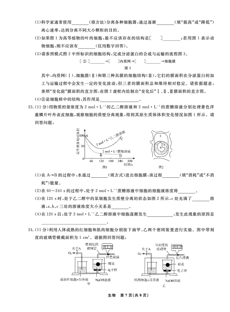 辽宁省名校联盟2022-2023学年高三9月联合考试生物试题(1)_2023年8月_028月合集_2023届辽宁省名校联盟高三上学期9月联考