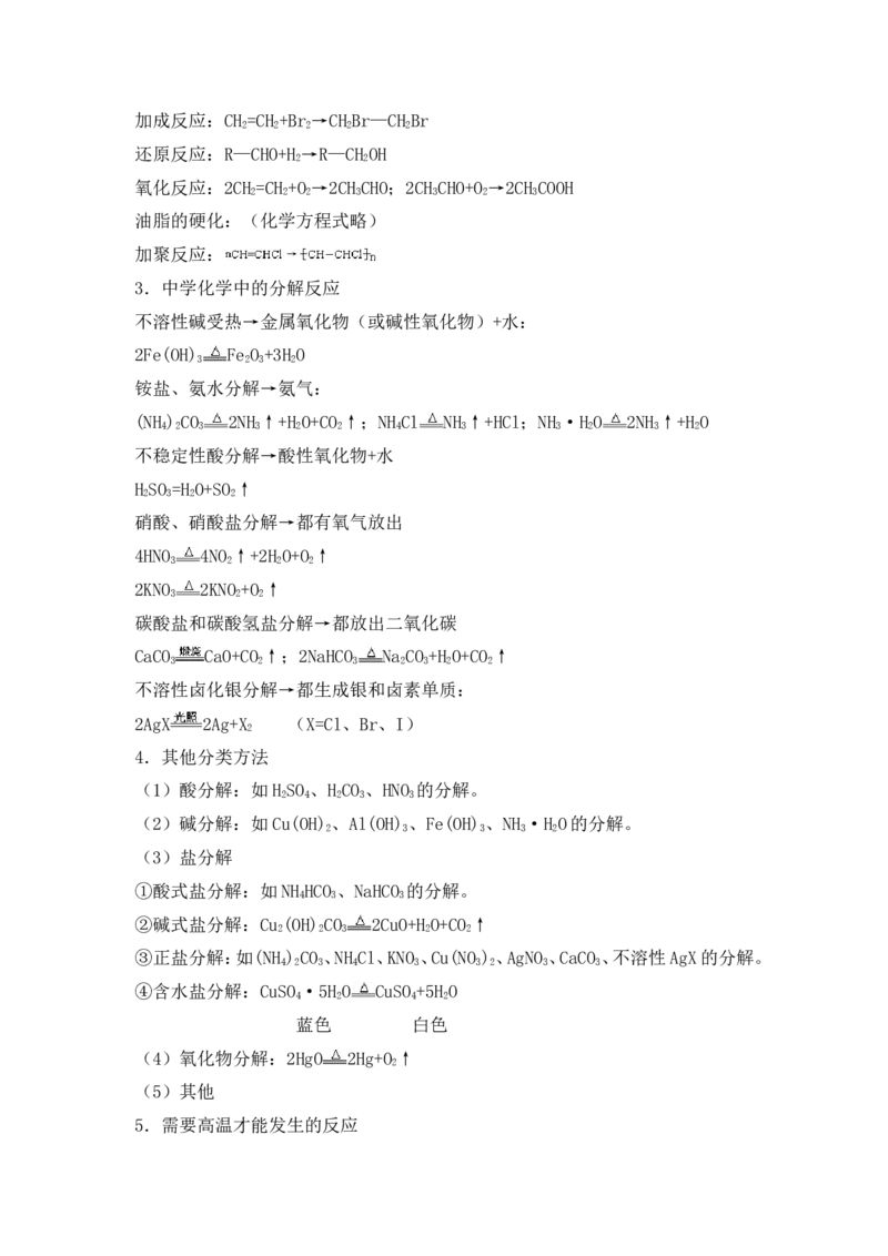 品优教学经典高考复习化学知识点总结大全(500页)_赠送小初高学霸笔记等_小初高知识点_小初高知识点_高考化学知识点