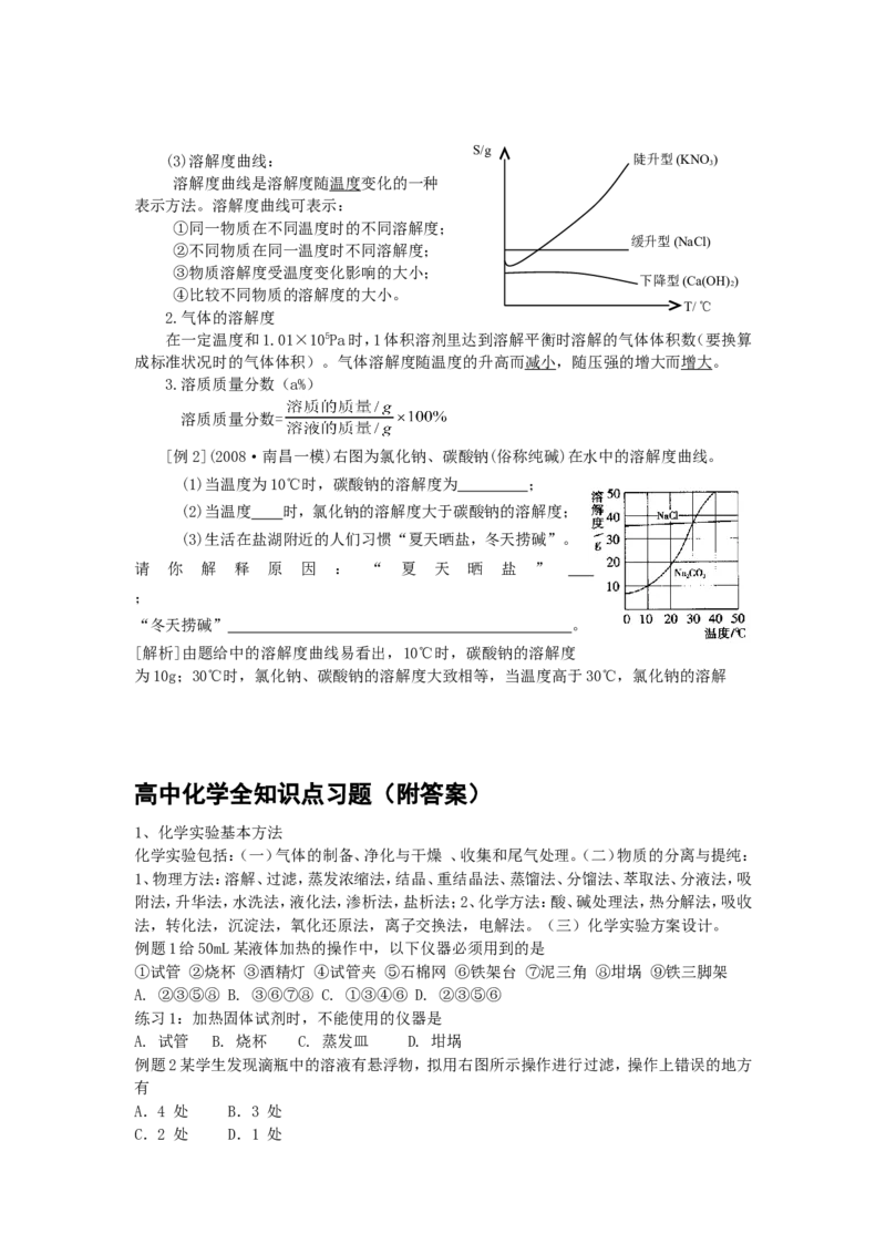 品优教学经典高考复习化学知识点总结大全(500页)_赠送小初高学霸笔记等_小初高知识点_小初高知识点_高考化学知识点