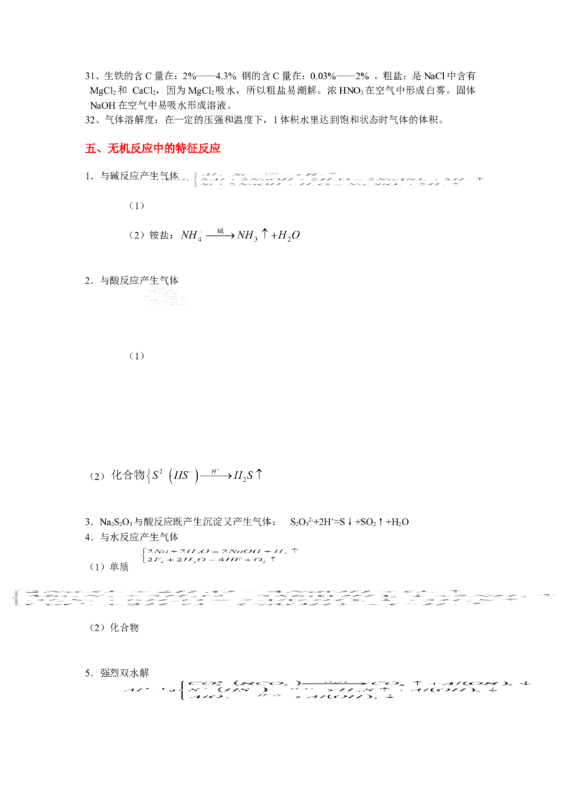 品优教学经典高考复习化学知识点总结大全(500页)_赠送小初高学霸笔记等_小初高知识点_小初高知识点_高考化学知识点