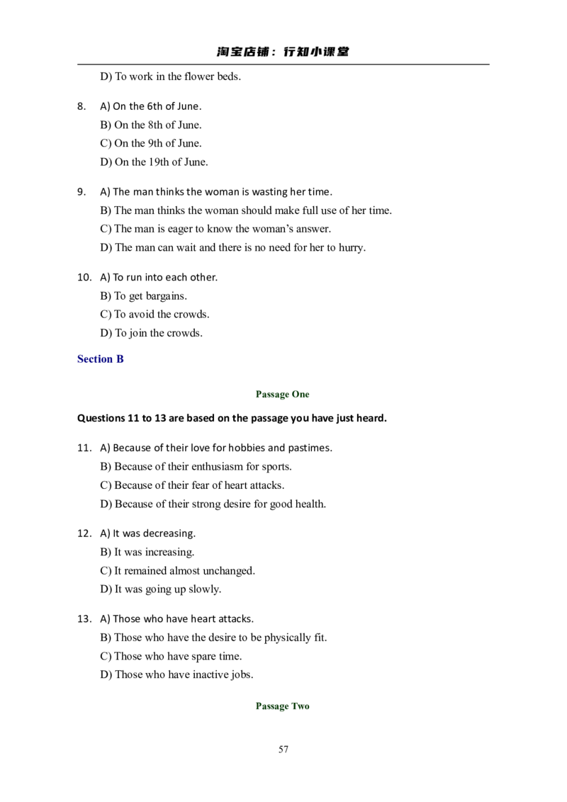 大学英语六级(CET-6)历年真题大全[90-07年37套]_英语四六级整合_英语四六级真题版本二此版为主此文件夹会持续更新_六级真题_1.六级真题+答案解析+听力音频_1990&mdash;2007年6月CET6
