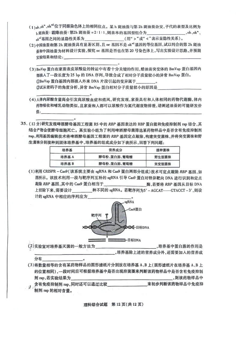 理科综合_2023年8月_01每日更新_17号_2024届天一大联考顶尖计划高中毕业班第一次考试_天一大联考顶尖计划2024届高中毕业班第一次考试理综
