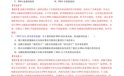 专题08遗传的分子基础-五年（2019-2023）高考生物真题分项汇编（全国通用）（解析版）_赠送：2008-2024全套高考真题_高考生物真题_送高考生物五年真题(2019-2023)分项汇编（全国通用）
