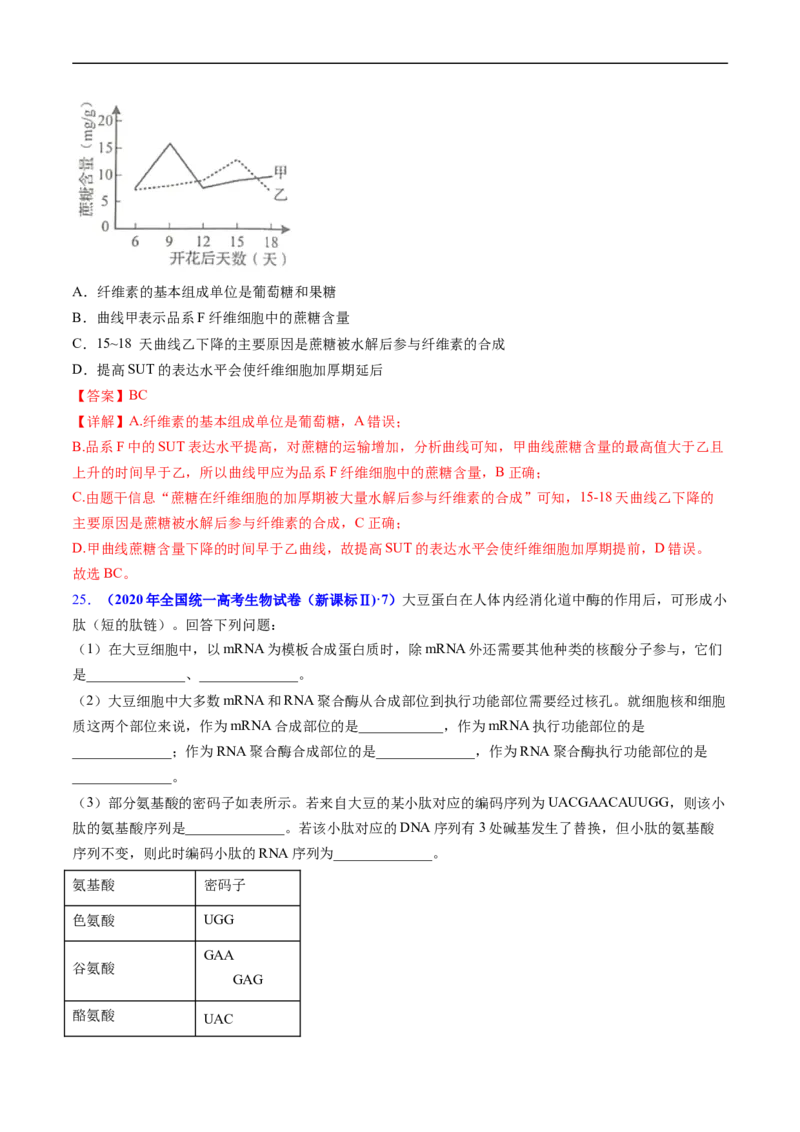 专题08遗传的分子基础-五年（2019-2023）高考生物真题分项汇编（全国通用）（解析版）_赠送：2008-2024全套高考真题_高考生物真题_送高考生物五年真题(2019-2023)分项汇编（全国通用）