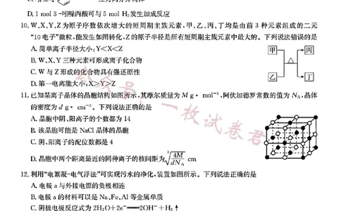 2023届新高考高三核心模拟卷（中）理综(2)_2024年2月_022月合集_2023届新高考九师联盟高三核心模拟卷（中）全科含答案
