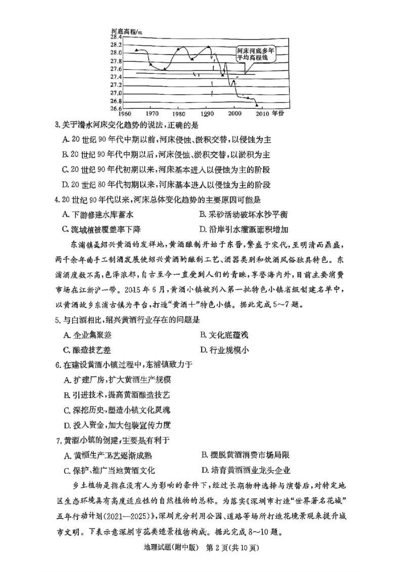 湖南师范大学附属中学2023-2024学年高三上学期月考卷（一）地理(1)_2023年9月_029月合集_2024届湖南师范大学附属中学高三上学期月考卷（一）