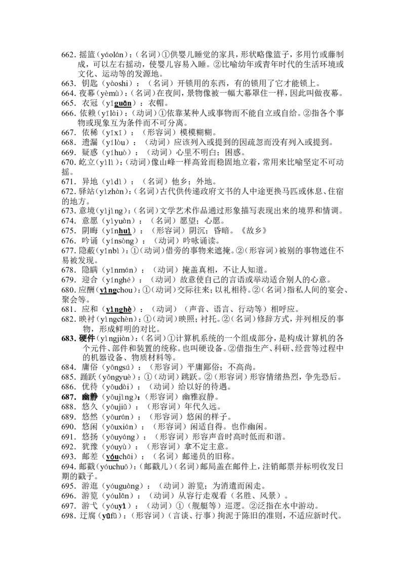 品优教学2017年中考语文考点词语大全_赠送小初高学霸笔记等_小初高知识点_小初高知识点_中考语文知识点