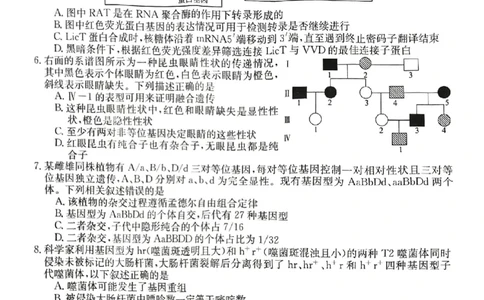 生物_2023年8月_01每日更新_30号_2024届安徽省皖南八校高三上学期8月摸底大联考_安徽省2023-2024学年高三上学期摸底联考生物试题