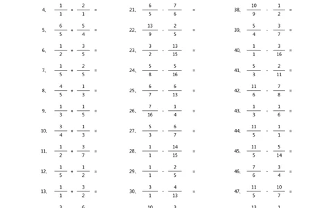 分数加减混合第71~90篇（初级）_编码0121-6年级数学口算计算_口算题（适合5年级）_分数-加减混合（280篇）_（分数）加减混合初级（100篇）