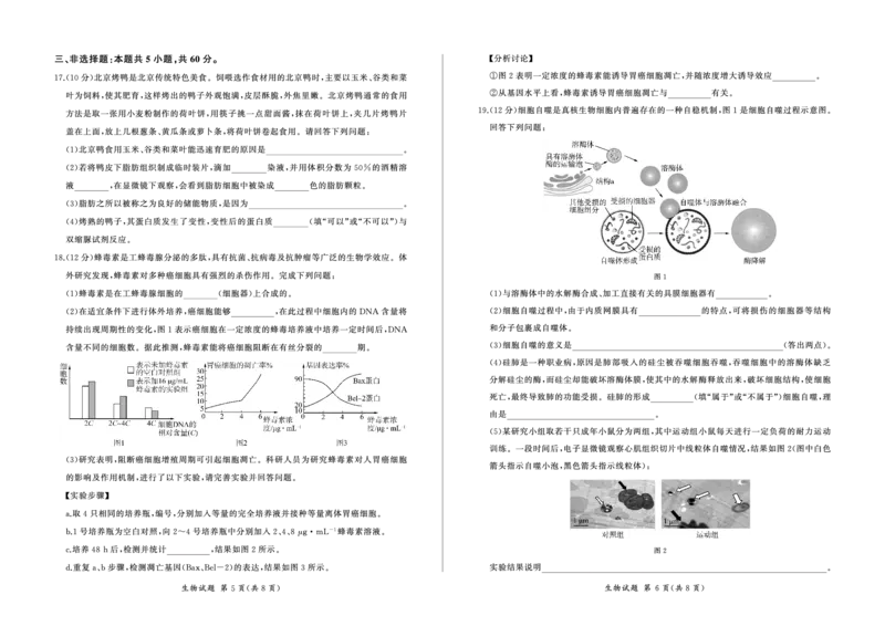 江西百师联盟高三(一轮复习考)-生物试题+答案(1)_2023年10月_01每日更新_3号_2024届江西省百师联盟高三上学期一轮复习联考试题