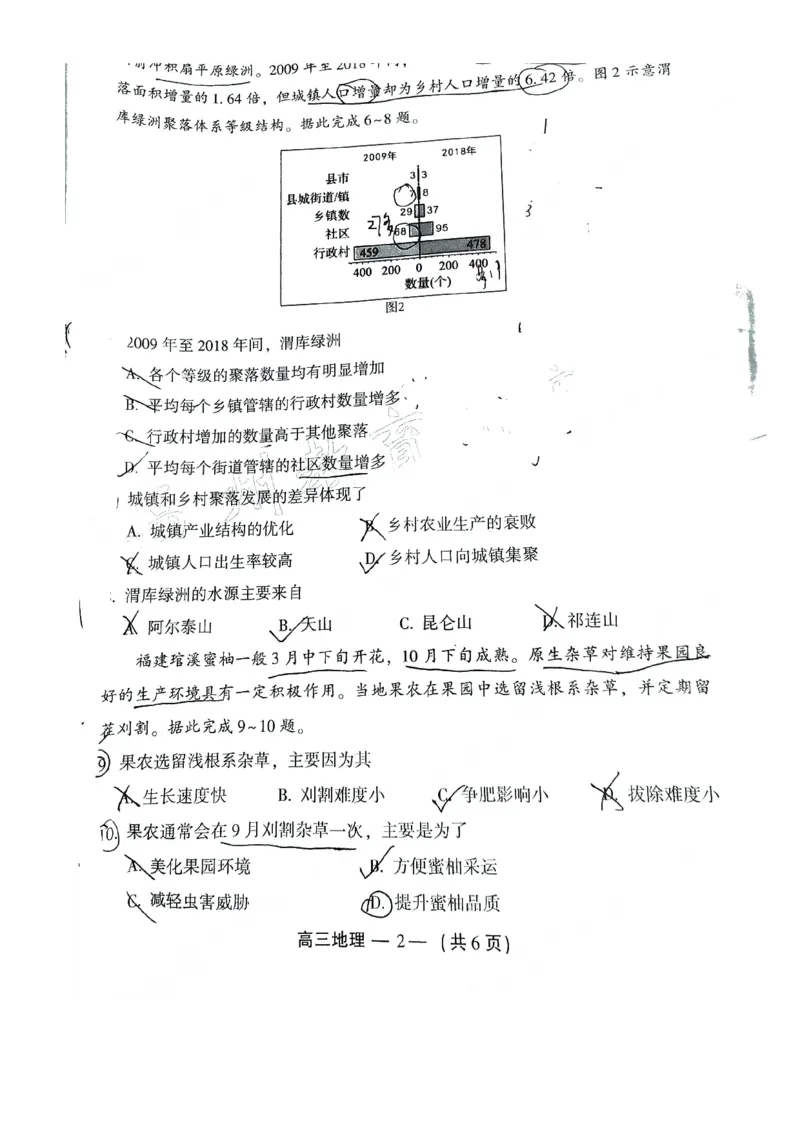 福建福州高三上(质检Ⅰ)-地理试题+答案(1)_2023年9月_029月合集_2024届福建省福州市高三上学期第一次质量监测