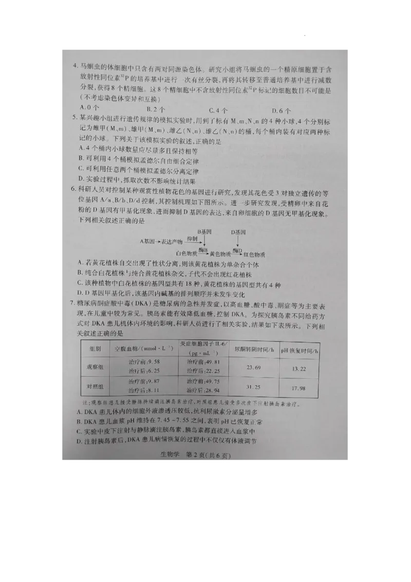 生物试卷_2023年8月_01每日更新_30号_2024届江西省稳派上进教育高三上学期8月入学摸底考试_江西省稳派上进2023-2024学年高三上学期入学摸底考试生物试题