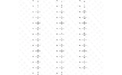 分数除法第91~100篇（高级）答案_编码0121-6年级数学口算计算_口算题（适合6年级）(1)_分数-除法（200篇）_（分数）除法高级（100篇）