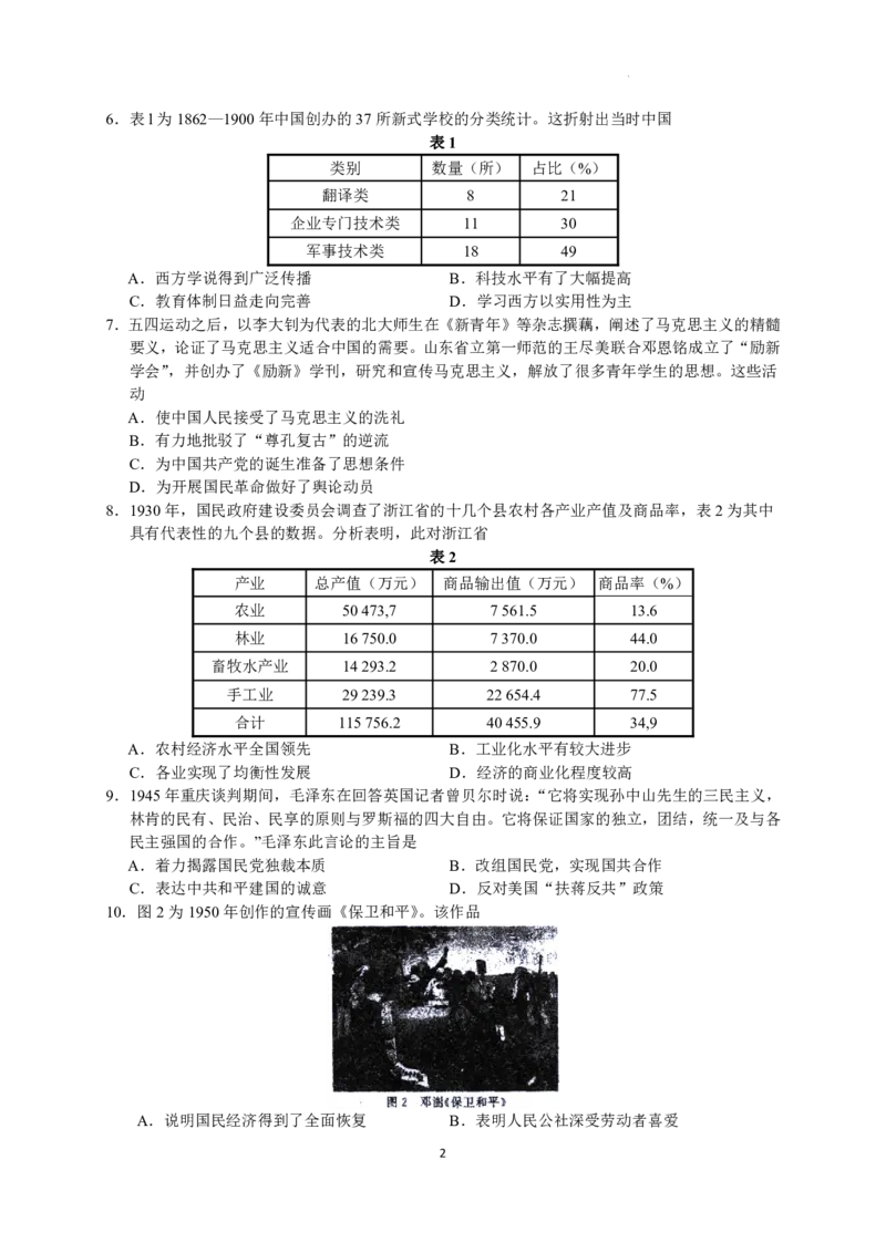 2023届河北省衡水中学高三下学期一调考试丨历史_2024年2月_01每日更新_14号_2023届河北省衡水中学高三下学期一调考试3月_2023届河北省衡水中学高三下学期一调考试3月历史