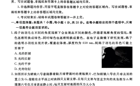 2025届新高三开学联考物理试卷_8月_2408032025届广东衡水金卷新高三8月开学联考_2025届广东衡水金卷新高三8月开学联考物理试卷+答案