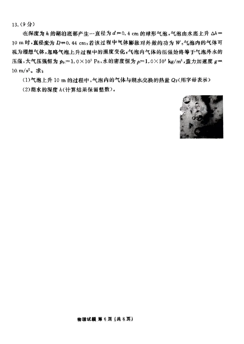 2025届新高三开学联考物理试卷_8月_2408032025届广东衡水金卷新高三8月开学联考_2025届广东衡水金卷新高三8月开学联考物理试卷+答案