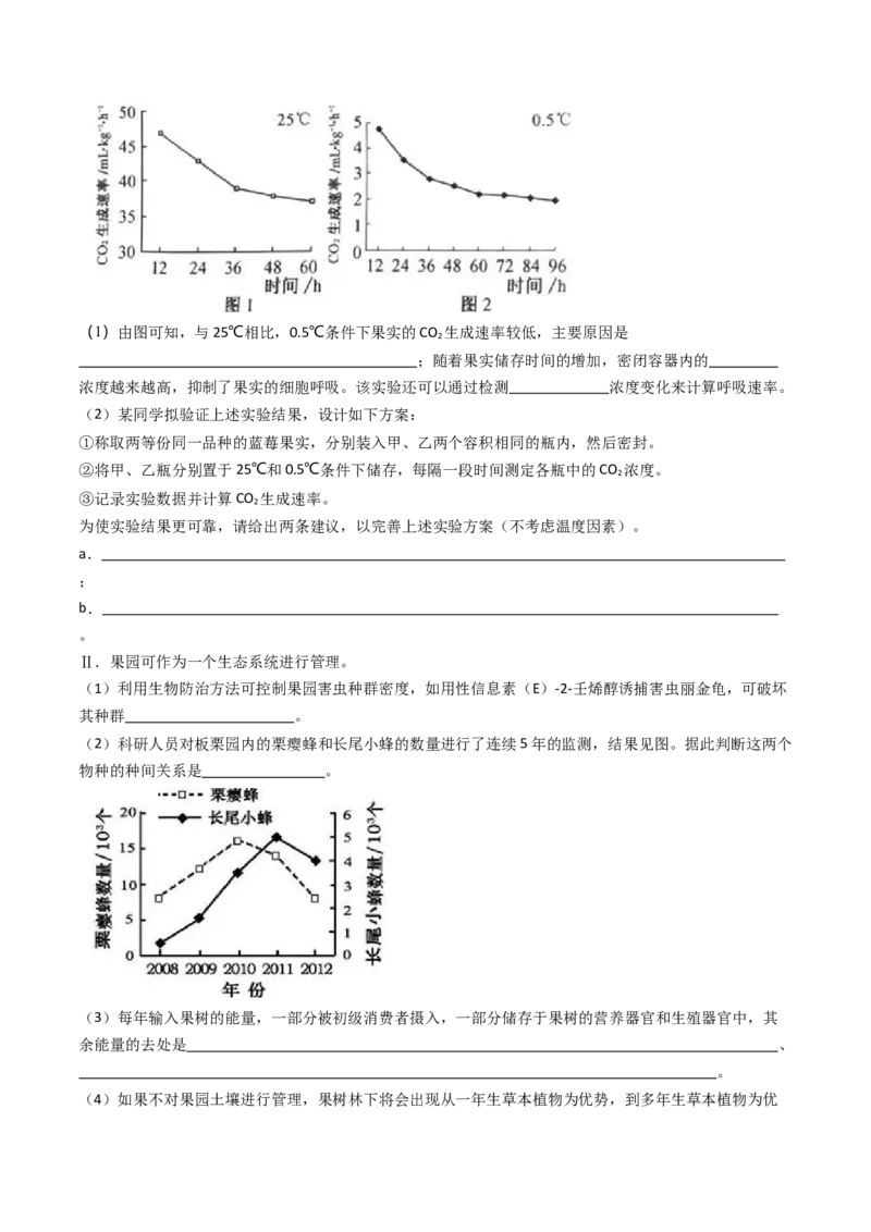 专题22生态系统和环境保护（原卷卷）_近10年高考真题汇编（必刷）_十年（2014-2024）高考生物真题分项汇编（全国通用）_十年（2014-2023）高考生物真题分项汇编（全国通用）
