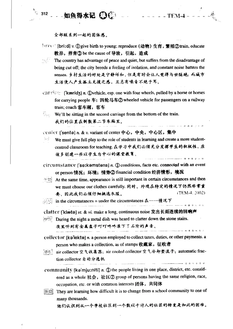 《如鱼得水记单词专业四级词汇语境记忆》_2025专四专八真题及备考资料_2009-2024专四真题+备考资料_2024专四备考资料合辑（电子书）_24专四词汇_专四词汇《如鱼得水记单词》