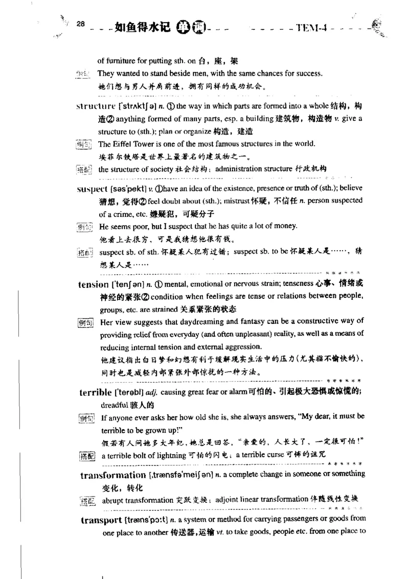 《如鱼得水记单词专业四级词汇语境记忆》_2025专四专八真题及备考资料_2009-2024专四真题+备考资料_2024专四备考资料合辑（电子书）_24专四词汇_专四词汇《如鱼得水记单词》