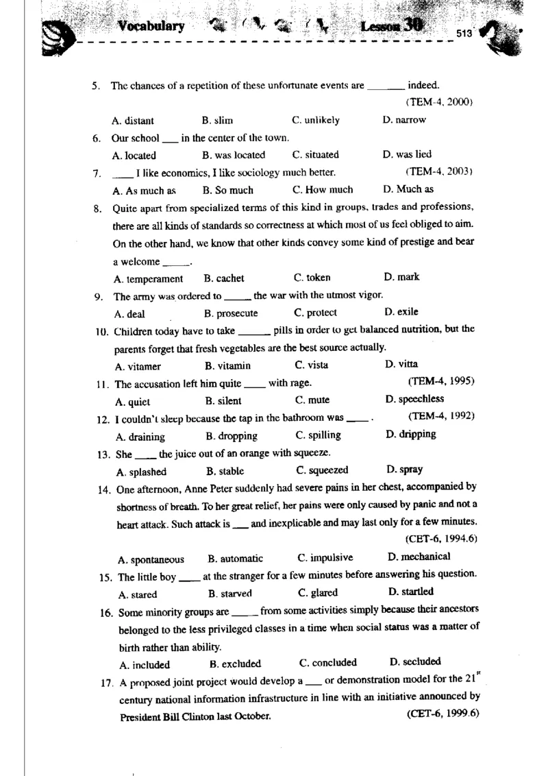 《如鱼得水记单词专业四级词汇语境记忆》_2025专四专八真题及备考资料_2009-2024专四真题+备考资料_2024专四备考资料合辑（电子书）_24专四词汇_专四词汇《如鱼得水记单词》