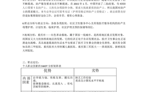 助产专业职业生涯规划_E6-职业规划_29护理专业