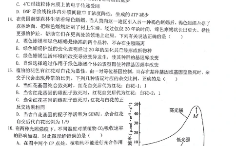 生物试题(1)_2023年10月_0210月合集_2024届甘肃金太阳高三上学期10月阶段检测（24-114C）_甘肃金太阳2024届高三上学期10月阶段检测（24-114C）生物