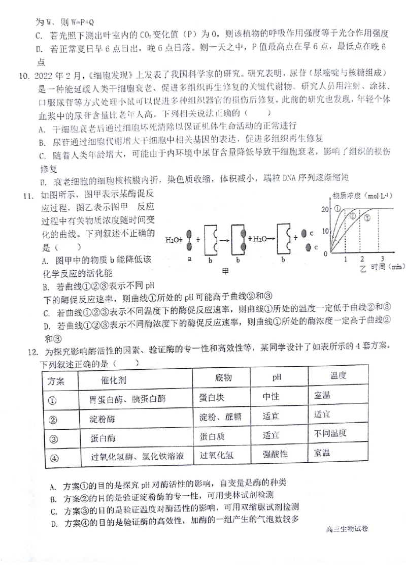 生物试题(1)_2023年10月_0210月合集_2024届甘肃金太阳高三上学期10月阶段检测（24-114C）_甘肃金太阳2024届高三上学期10月阶段检测（24-114C）生物