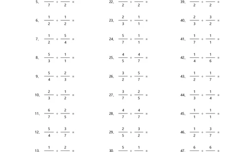 分数除法第41~60篇（初级）_编码0121-6年级数学口算计算_口算题（适合6年级）(1)_分数-除法（200篇）_（分数）除法初级（100篇）