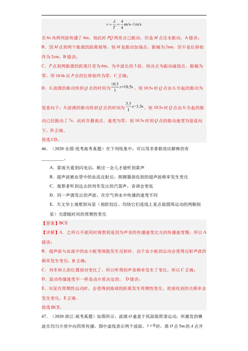 专题13机械振动机械波(解析版)_赠送：2008-2024全套高考真题_高考物理真题_送高考物理五年真题(2019-2023)分项汇编（全国通用）