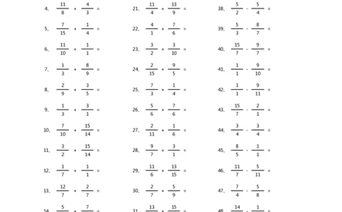 分数加减混合第1-20篇（高级）_编码0121-6年级数学口算计算_口算题（适合5年级）_分数-加减混合（280篇）_（分数）加减混合高级1~（100篇）