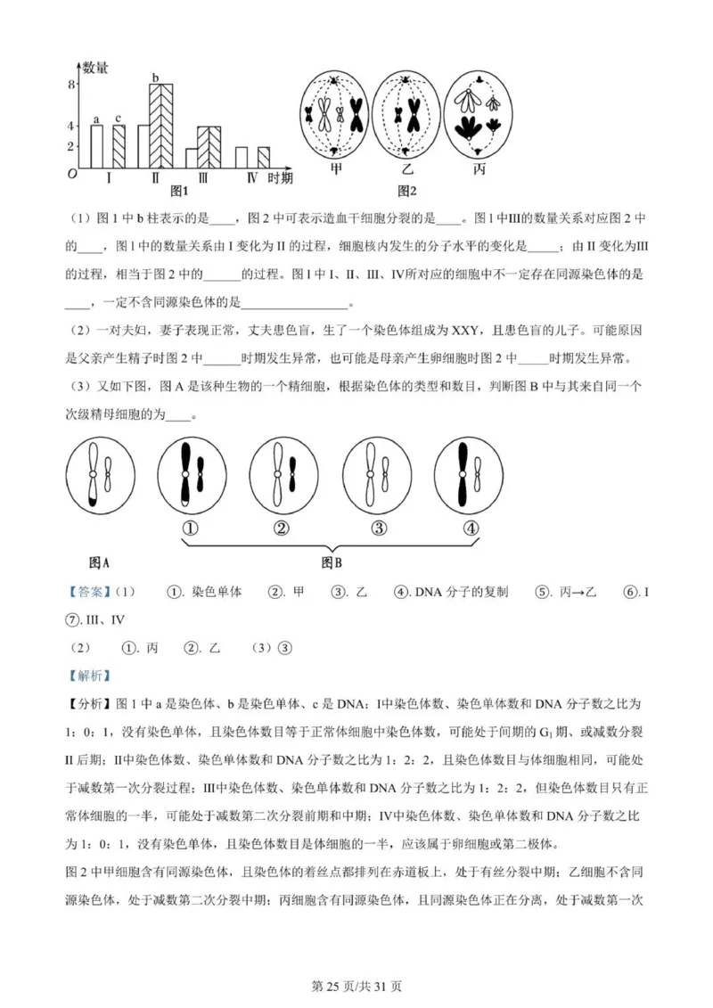 河南南阳一中高三上(月考Ⅰ)-生物试题+答案(1)_2023年9月_029月合集_2024届河南省南阳市一中高三上学期第一次月考
