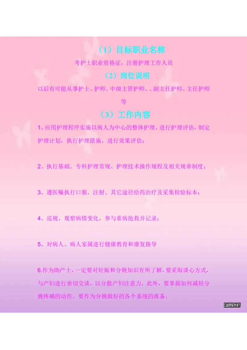 关于助产的职业规划_E6-职业规划_29护理专业