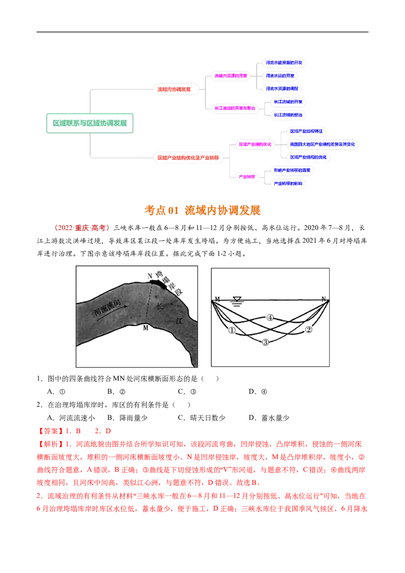 专题17区域联系与区域协调发展-五年（2019-2023）高考地理真题分项汇编（解析版）_赠送：2008-2024全套高考真题_高考地理真题_送高考地理五年真题(2019-2023)分项汇编（全国通用）