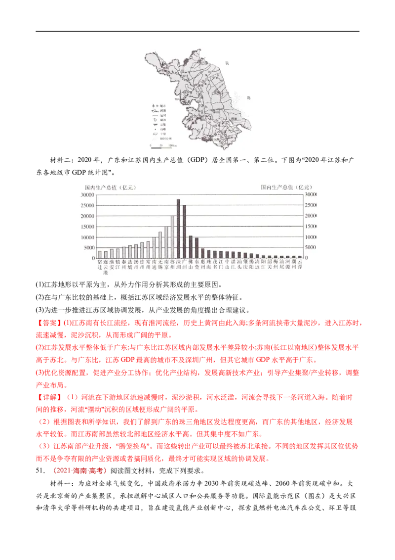 专题17区域联系与区域协调发展-五年（2019-2023）高考地理真题分项汇编（解析版）_赠送：2008-2024全套高考真题_高考地理真题_送高考地理五年真题(2019-2023)分项汇编（全国通用）