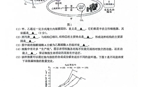 2024届江苏省南通市模拟预测生物试题_2024年5月_01按日期_30号_2024届江苏省南通市高考考前模拟高三练习卷(南通四模)_江苏省南通市2024届高考考前模拟高三练习卷(南通四模)生物试题