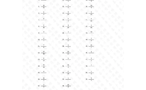分数乘法第1-10篇答案_编码0121-6年级数学口算计算_口算题（适合6年级）(1)_分数-乘法（200篇）_（分数）乘法初级（100篇）