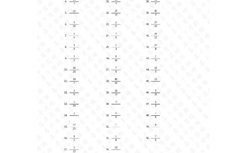 分数乘法第1-10篇答案_编码0121-6年级数学口算计算_口算题（适合6年级）(1)_分数-乘法（200篇）_（分数）乘法初级（100篇）
