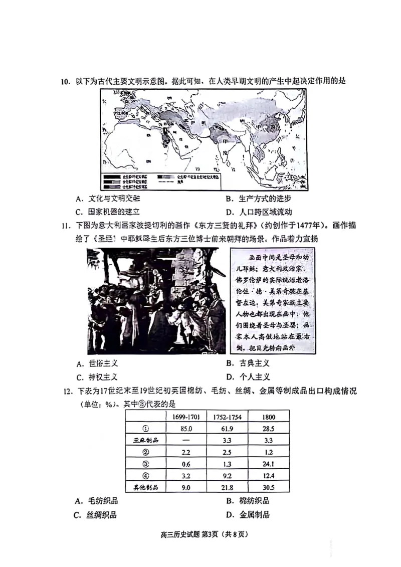 2024届山东省日照市校际联合考试高三一模（2月）历史_2024年3月_013月合集_2024届山东省日照市校际联合考试高三一模（2月）_2024届山东省日照市校际联合考试高三一模（2月）历史