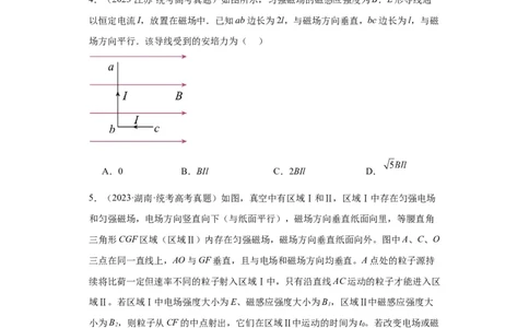 专题09磁场(原卷版)_赠送：2008-2024全套高考真题_高考物理真题_送高考物理五年真题(2019-2023)分项汇编（全国通用）