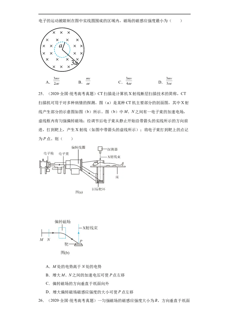 专题09磁场(原卷版)_赠送：2008-2024全套高考真题_高考物理真题_送高考物理五年真题(2019-2023)分项汇编（全国通用）