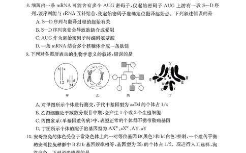 河南省名校联考2024届高三上学期入学摸底考试生物(1)_2023年8月_028月合集_2024届河南省名校联考高三上学期入学摸底考试（全科）