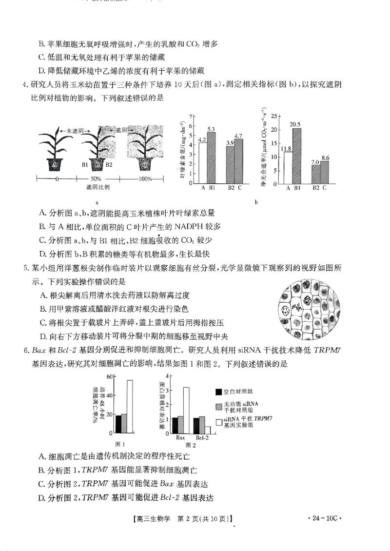 河南省名校联考2024届高三上学期入学摸底考试生物(1)_2023年8月_028月合集_2024届河南省名校联考高三上学期入学摸底考试（全科）